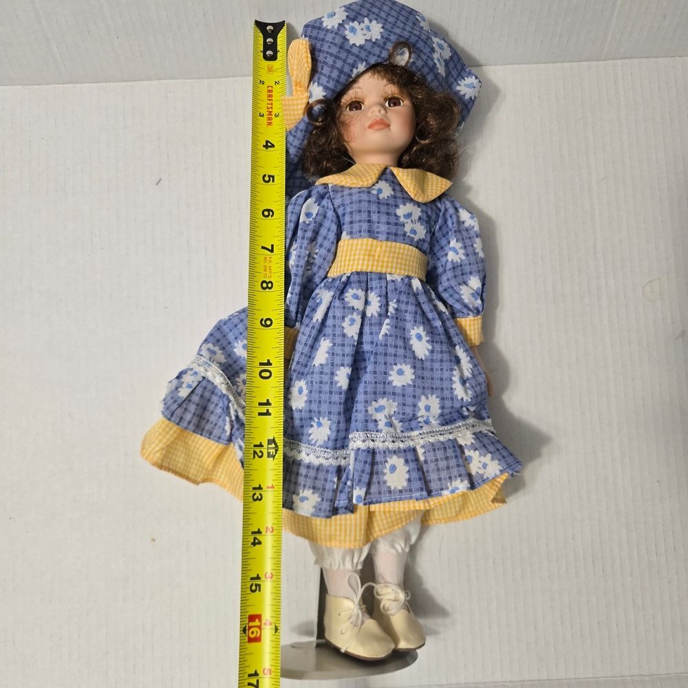 Blue and Yellow Floral Dress Doll - Picture 8 of 10